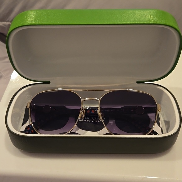 Kate Spade Raglan Aviator Gold Frame Sunglasses Brand New with Case main image 7